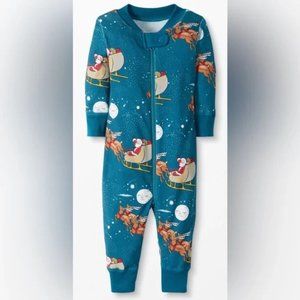 NEW Hanna Andersson Organic Cotton Santa Sleigh Ride Pajamas Size 75 (12-18M)